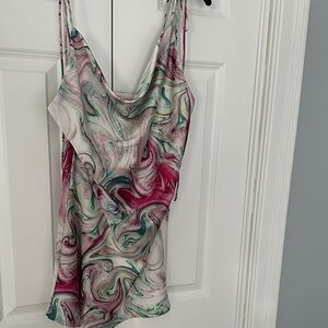 Cowl neck mini dress